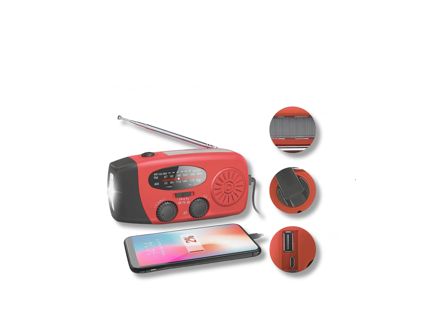 Skattefri julgåva - Nödradio med vev, solcell och ficklampa – krisradio för hemmet